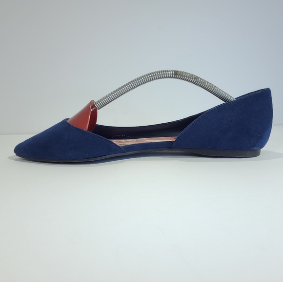 Steve Madden Girl Eezy Navy d'Orsay Flats - Picture 3 of 11